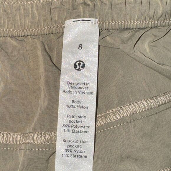 Lululemon Evergreen Track Pant Women's Size 8 Cafe Au Lait Beige Glyde Pockets - Picture 6 of 7